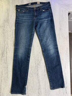 AG Adriano Goldschmied Stilt Cigarette Dark Blue Skinny Jeans size 6 // 28 R